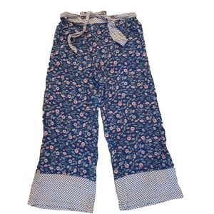 Matilda Jane Floral Print Wide Leg Tie Waist Pull On Pant Size XXL